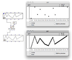 The sampling rate can be expressed as a float input to Om-
sample