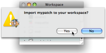 OM systematically asks if the user wants to import the item
concerned.