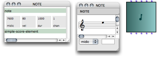 The default and specific score editors of the "note"
class